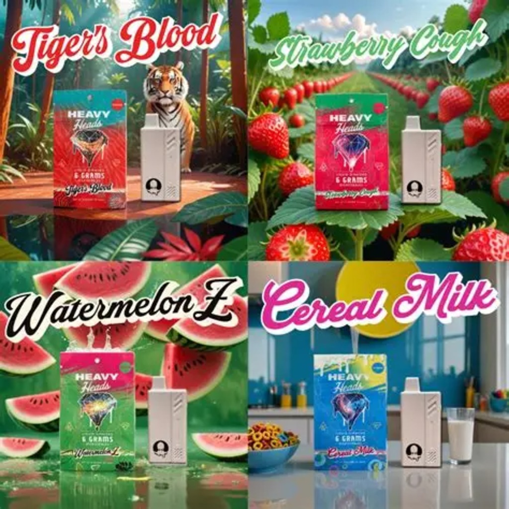 Heavy Heads - ALL FLAVORS - THCA (6G) Liquid Diamonds Disposable - *Not for Sale in MN*