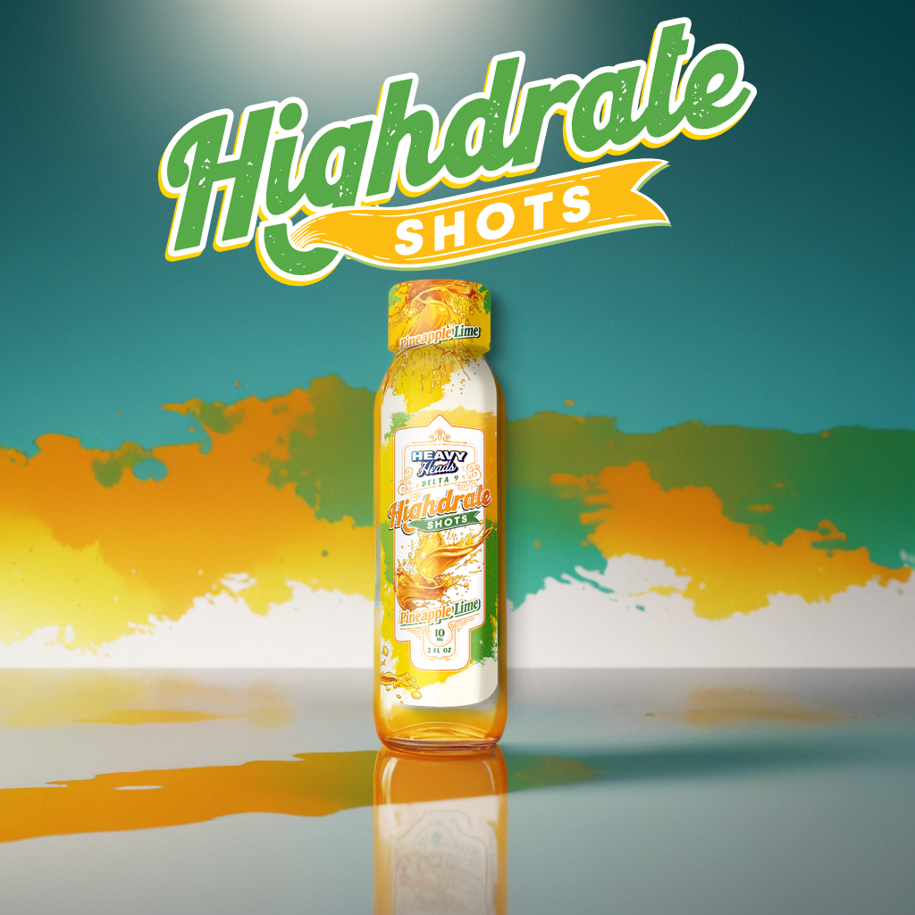 Heavy Heads - Highdrate Shot - Delta 9 Shot - 10mg Each - Singles Or 9pk