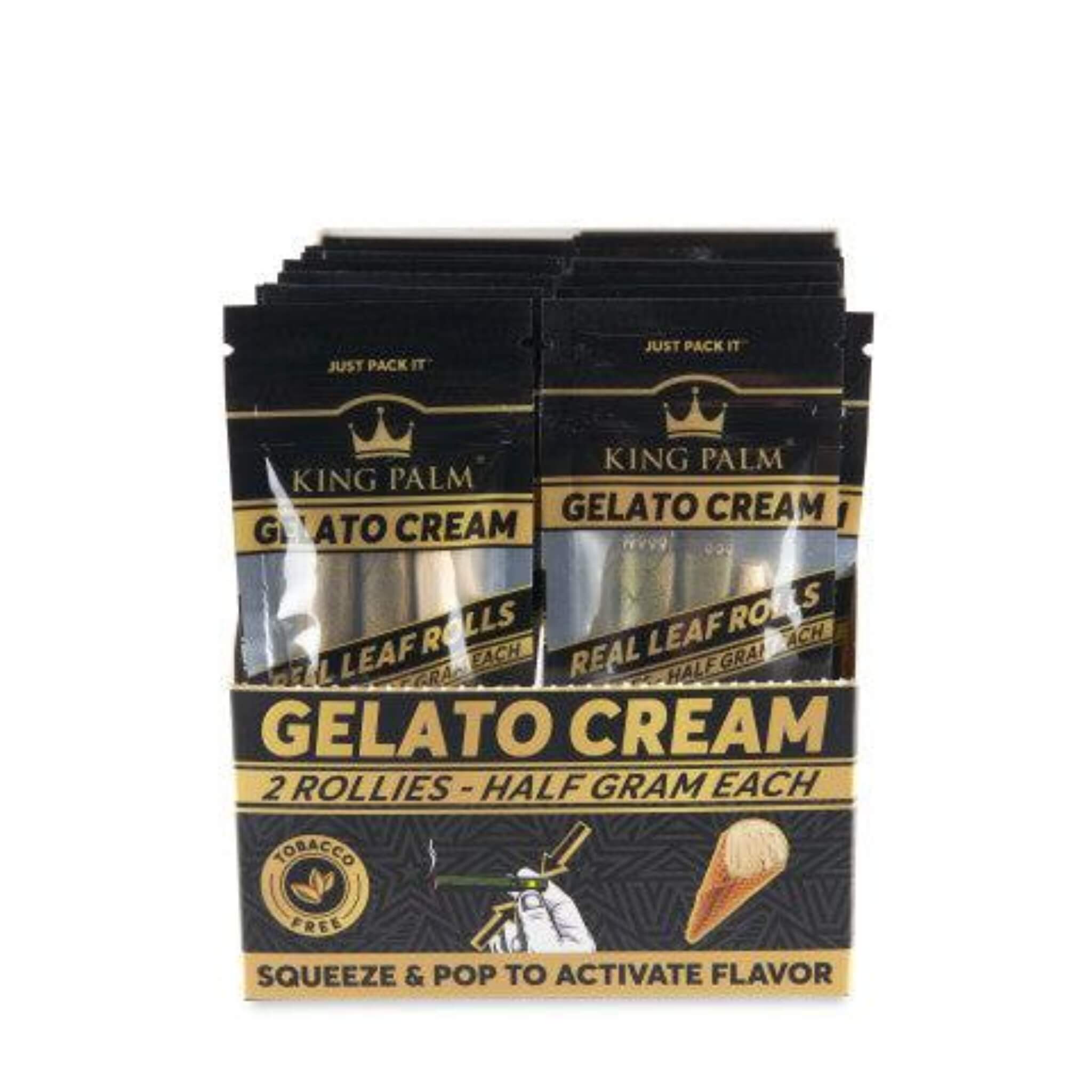 King Palm Flavored Rollie Size Roll Cones  - 2pk Pouch -  SIngle