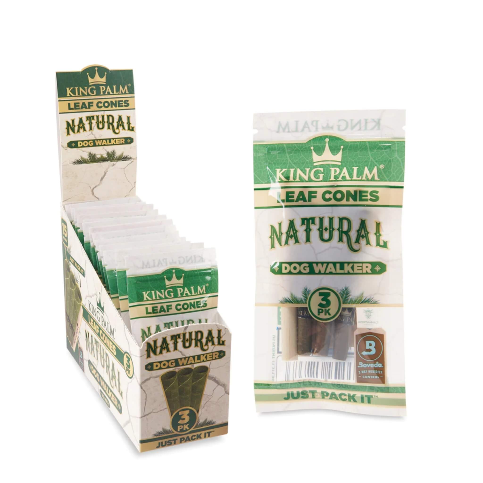 King Palm Natural - 3pk - Pre-Rolled Palm Cones