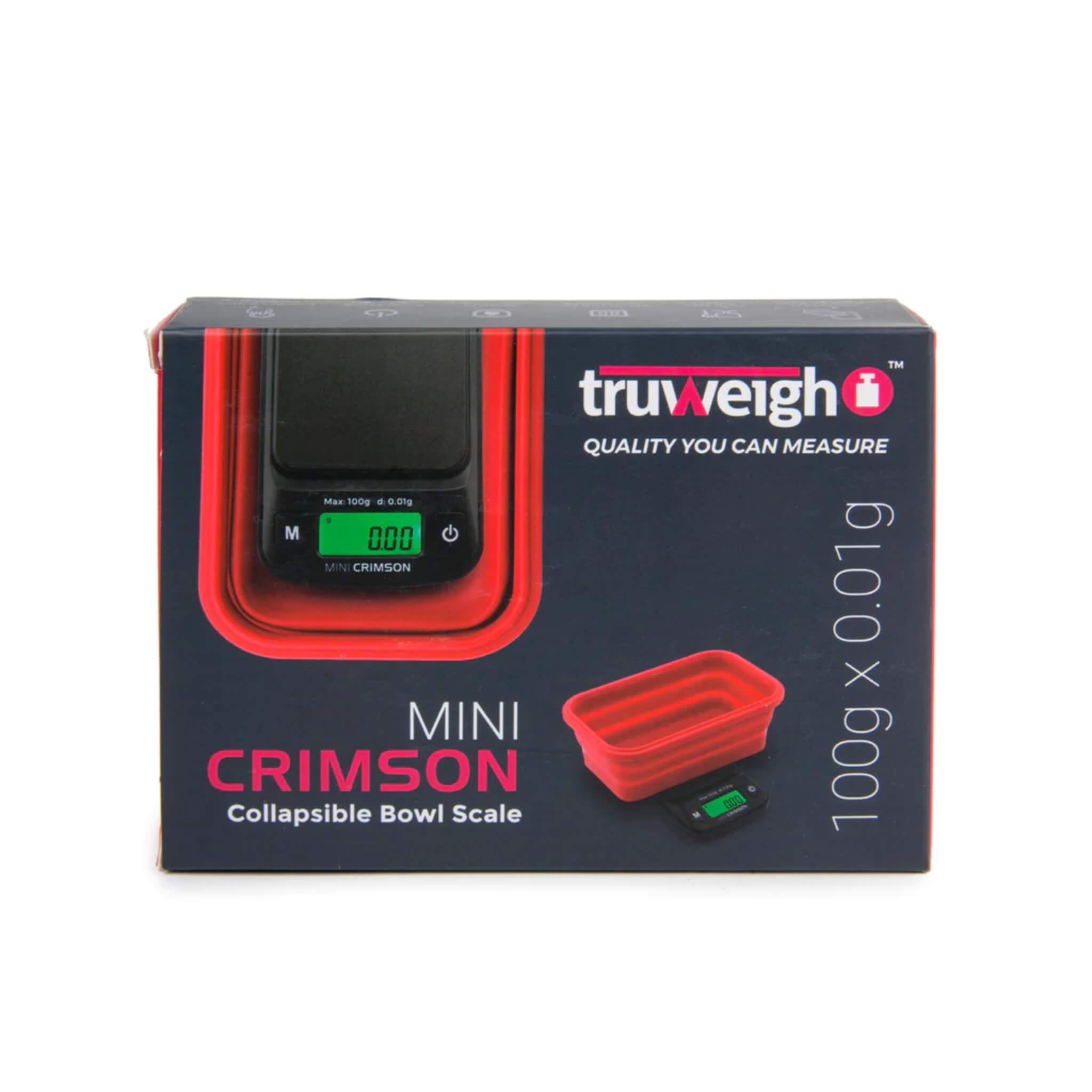Truweigh Mini Crimson Collapsible Tray Scale 100G X 0.01G - 50% Off *Bargain Bin*