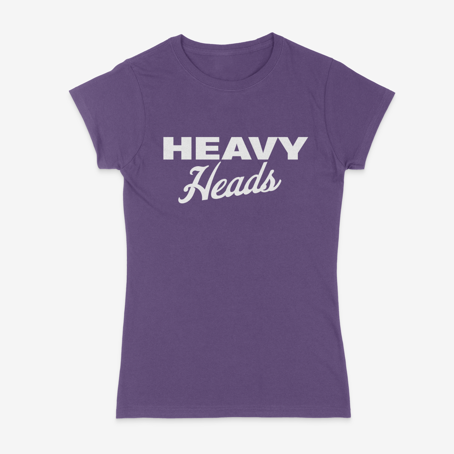 Women's Stacked Tee (Heather Purple)