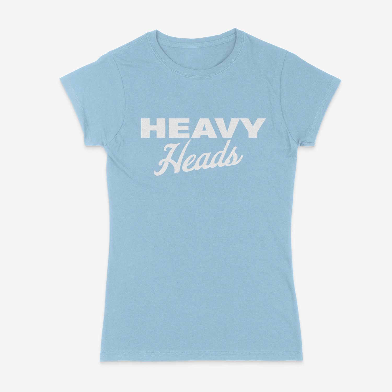 Women's Stacked Tee (Light Blue)