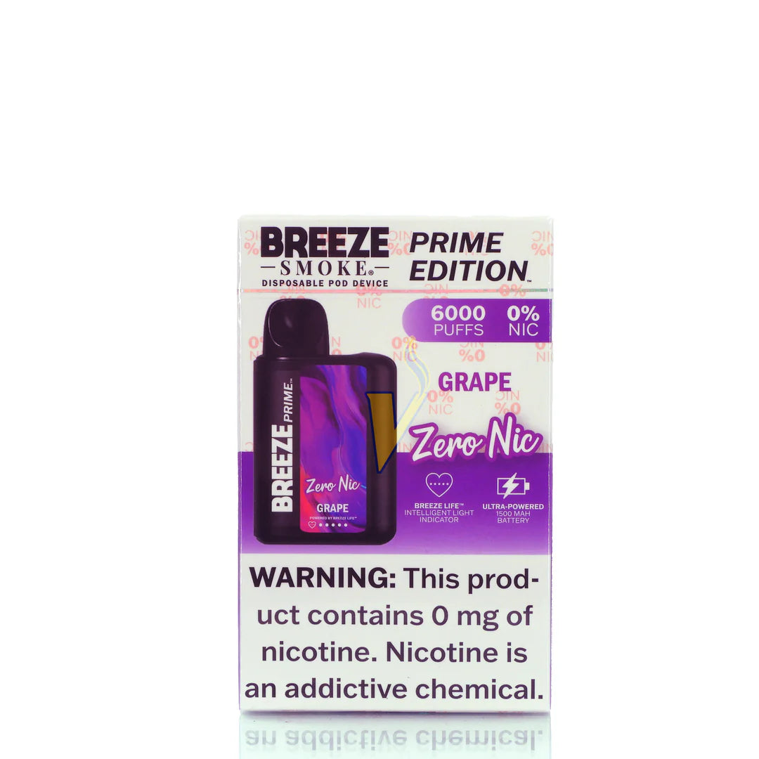Breeze Smoke Prime Edition 6k Disposable *Zero Nic*